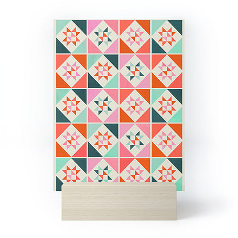 Showmemars Festive Quilt Pattern no3 Mini Art Print