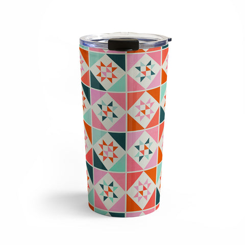 Showmemars Festive Quilt Pattern no3 Travel Mug