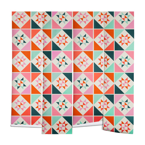 Showmemars Festive Quilt Pattern no3 Wall Mural