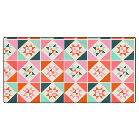 Showmemars Festive Quilt Pattern no3 Desk Mat