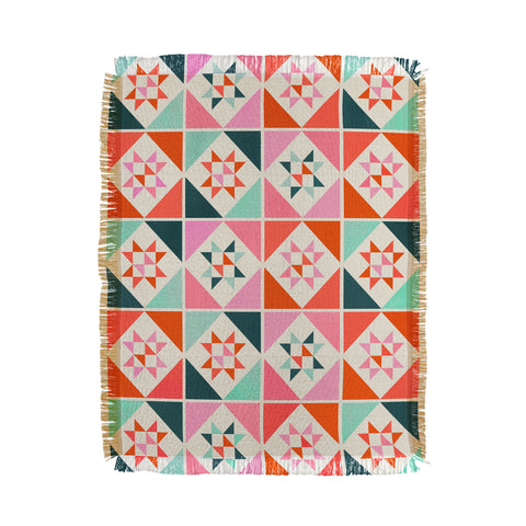 Showmemars Festive Quilt Pattern no3 Throw Blanket