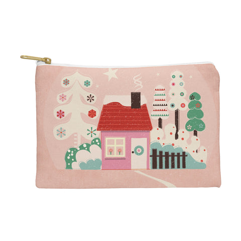 Showmemars Festive Winter Hut in pink Pouch