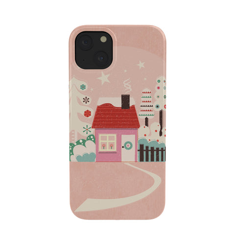 Showmemars Festive Winter Hut in pink Phone Case