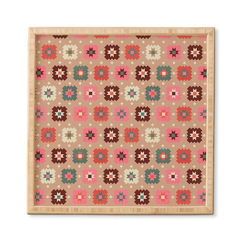 Showmemars Festive Winter Quilt Tiles Framed Wall Art