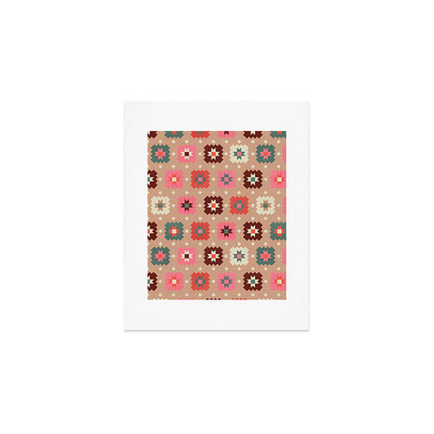 Showmemars Festive Winter Quilt Tiles Art Print