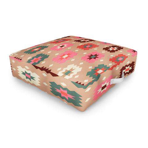 Showmemars Festive Winter Quilt Tiles Outdoor Floor Cushion