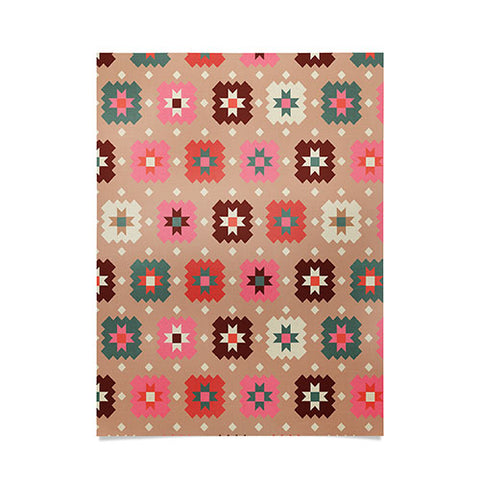 Showmemars Festive Winter Quilt Tiles Poster