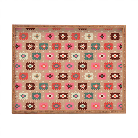 Showmemars Festive Winter Quilt Tiles Rectangular Tray