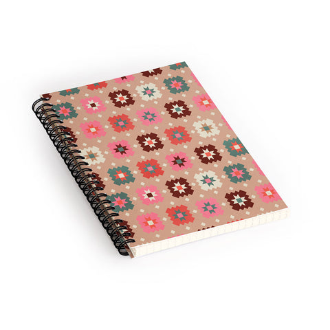 Showmemars Festive Winter Quilt Tiles Spiral Notebook