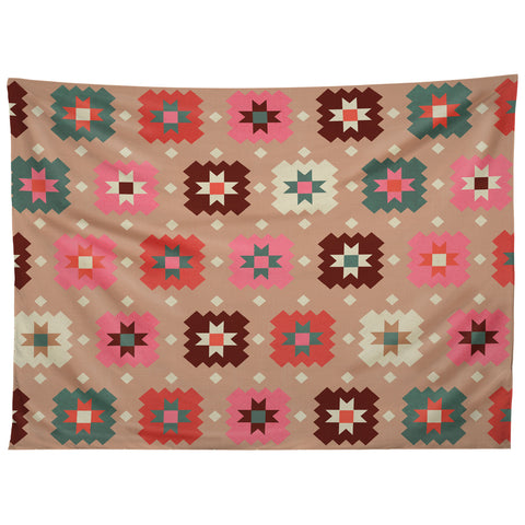 Showmemars Festive Winter Quilt Tiles Tapestry