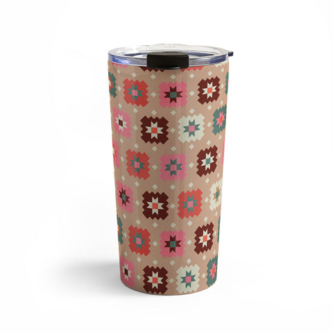 Showmemars Festive Winter Quilt Tiles Travel Mug