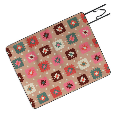 Showmemars Festive Winter Quilt Tiles Picnic Blanket
