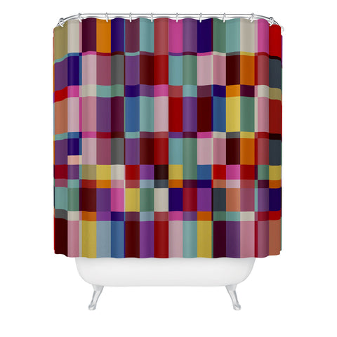 Showmemars Futuristic Cyber Crossing Shower Curtain