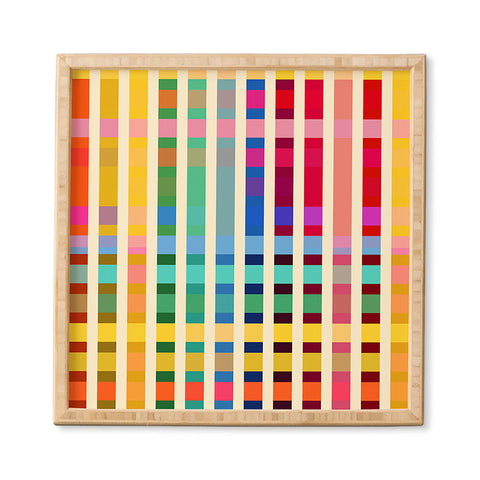 Showmemars Futuristic Cyber Rainbow Crossing Framed Wall Art