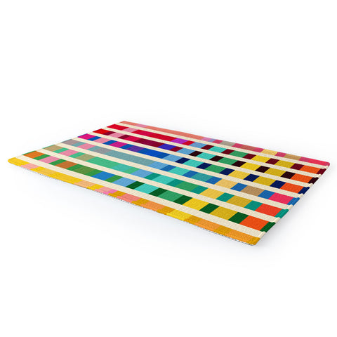 Showmemars Futuristic Cyber Rainbow Crossing Area Rug