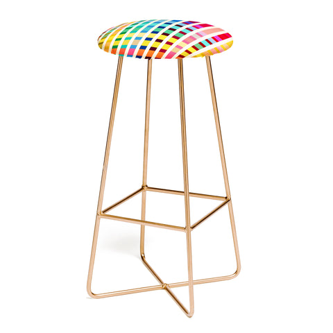 Showmemars Futuristic Cyber Rainbow Crossing Bar Stool
