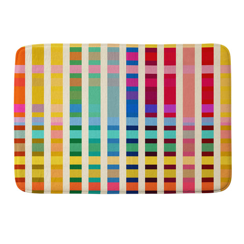 Showmemars Futuristic Cyber Rainbow Crossing Memory Foam Bath Mat