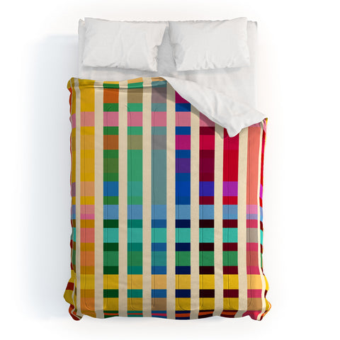 Showmemars Futuristic Cyber Rainbow Crossing Comforter