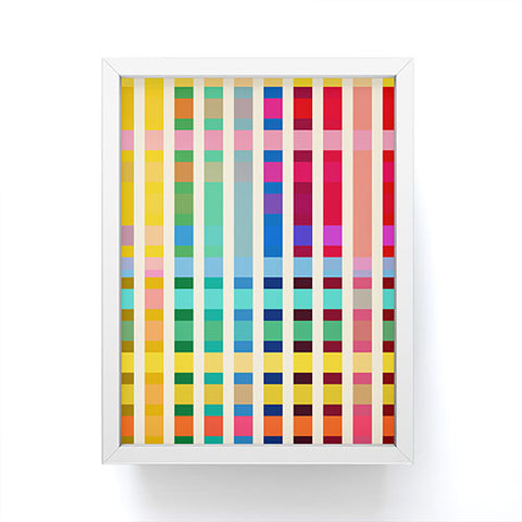 Showmemars Futuristic Cyber Rainbow Crossing Framed Mini Art Print