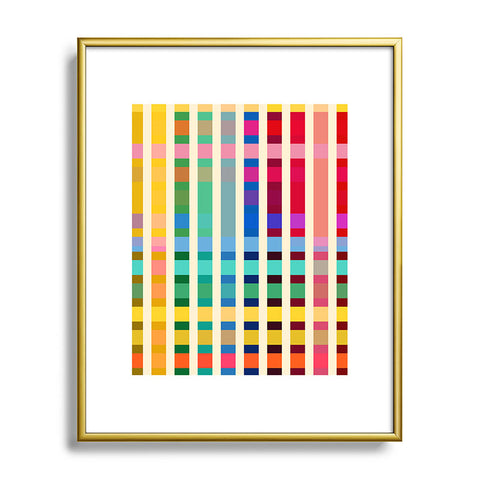 Showmemars Futuristic Cyber Rainbow Crossing Metal Framed Art Print