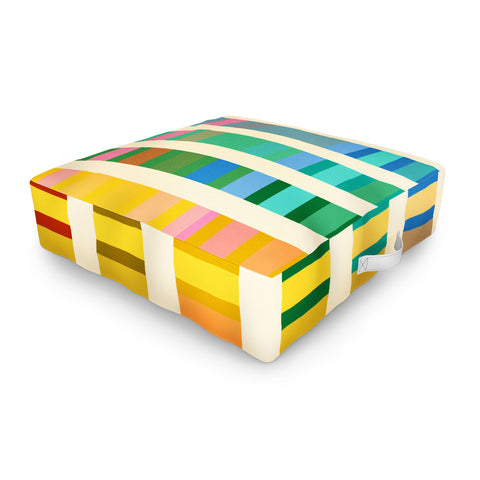 Showmemars Futuristic Cyber Rainbow Crossing Outdoor Floor Cushion