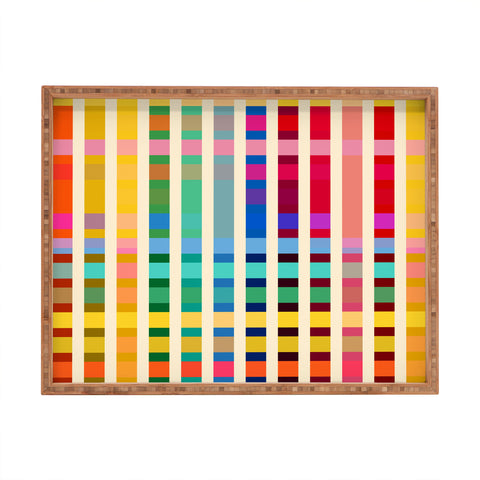Showmemars Futuristic Cyber Rainbow Crossing Rectangular Tray