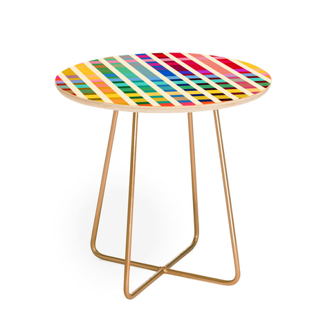 Showmemars Futuristic Cyber Rainbow Crossing Round Side Table