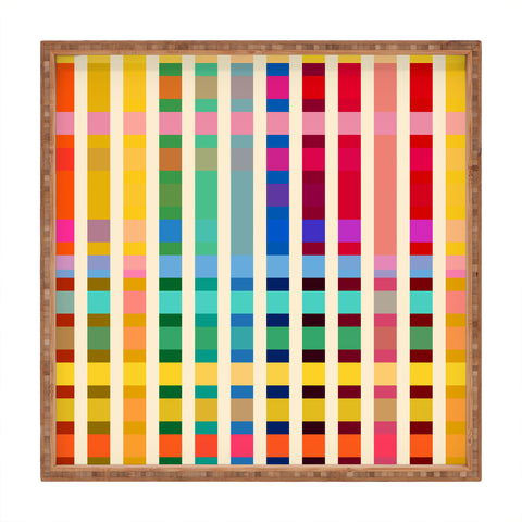 Showmemars Futuristic Cyber Rainbow Crossing Square Tray