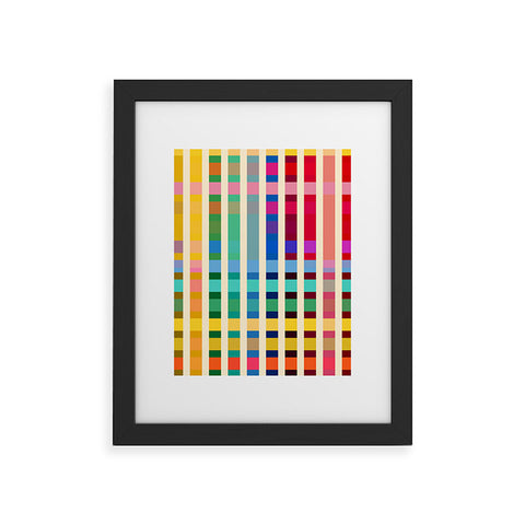 Showmemars Futuristic Cyber Rainbow Crossing Framed Art Print