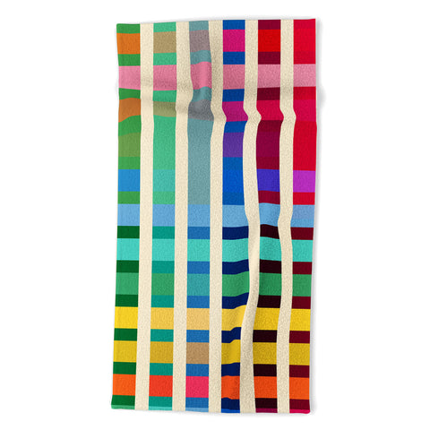 Showmemars Futuristic Cyber Rainbow Crossing Beach Towel