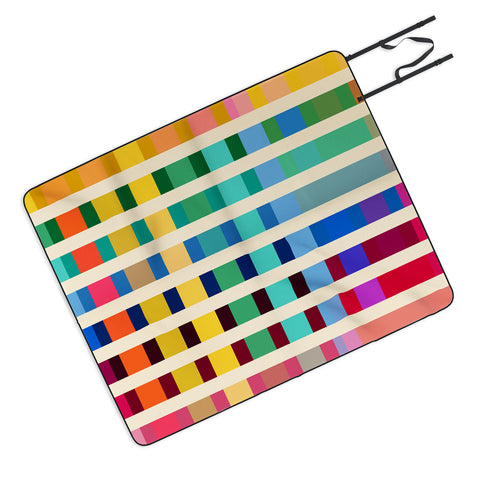 Showmemars Futuristic Cyber Rainbow Crossing Picnic Blanket