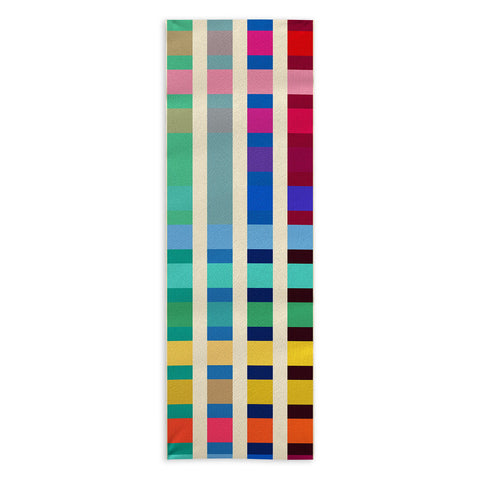 Showmemars Futuristic Cyber Rainbow Crossing Yoga Towel