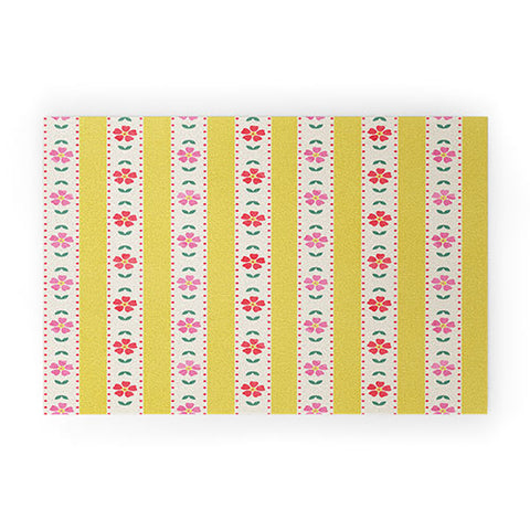Showmemars Granny Style Vintage Florals Welcome Mat