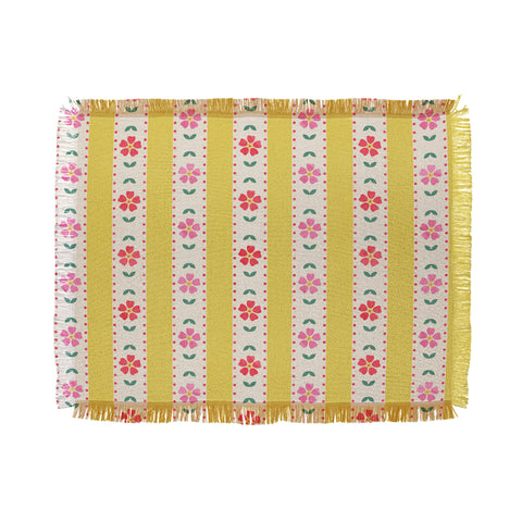 Showmemars Granny Style Vintage Florals Throw Blanket
