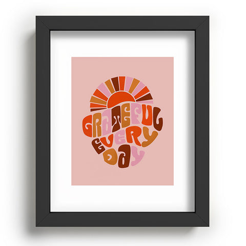 Showmemars Grateful Everyday 70s Hippie Recessed Framing Rectangle