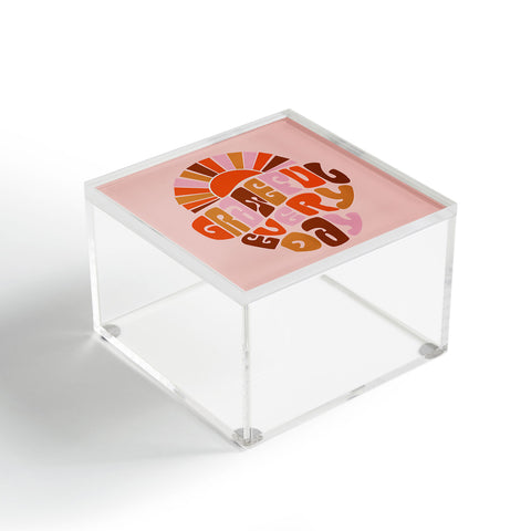 Showmemars Grateful Everyday 70s Hippie Acrylic Box