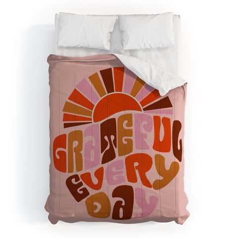 Showmemars Grateful Everyday 70s Hippie Comforter