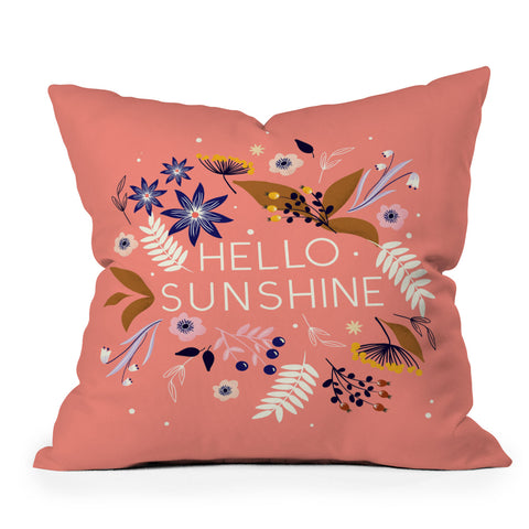 Showmemars Hello Sunshine 1 Outdoor Throw Pillow