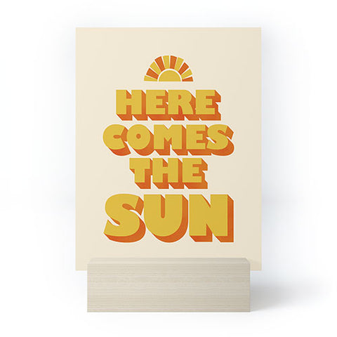 Showmemars Here comes the sun Mini Art Print