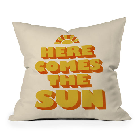 Showmemars Here comes the sun Throw Pillow