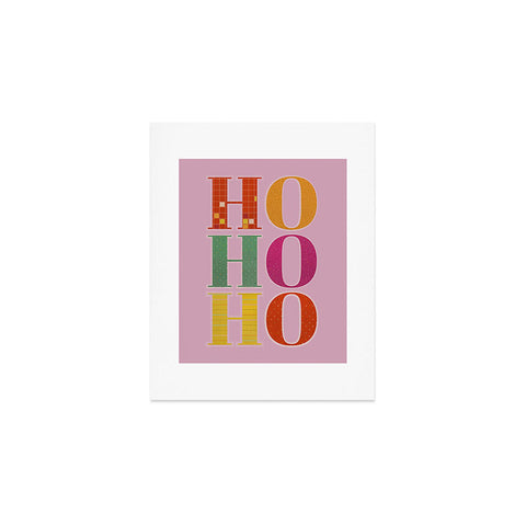 Showmemars HO HO HO Festive Letters Art Print