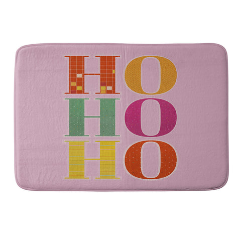 Showmemars HO HO HO Festive Letters Memory Foam Bath Mat