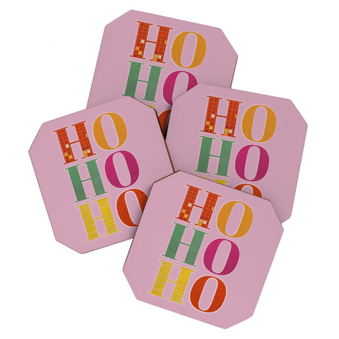 Showmemars HO HO HO Festive Letters Coaster Set