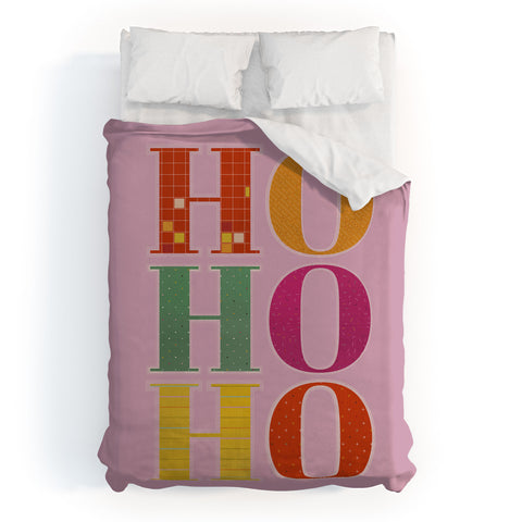 Showmemars HO HO HO Festive Letters Duvet Cover