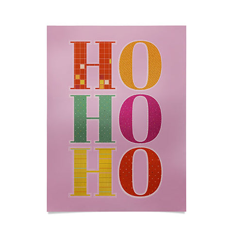 Showmemars HO HO HO Festive Letters Poster