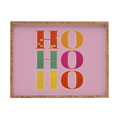 Showmemars HO HO HO Festive Letters Rectangular Tray