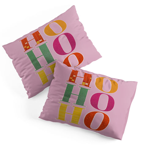 Showmemars HO HO HO Festive Letters Pillow Shams