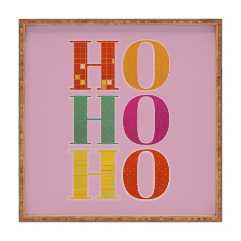 Showmemars HO HO HO Festive Letters Square Tray