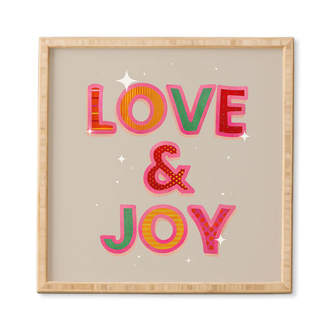 Showmemars LOVE JOY Festive Letters Framed Wall Art