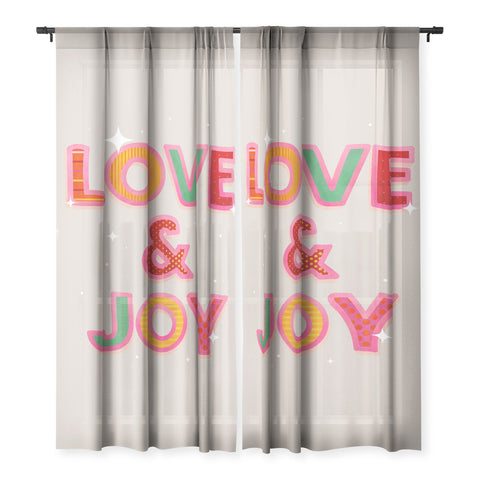 Showmemars LOVE JOY Festive Letters Sheer Non Repeat